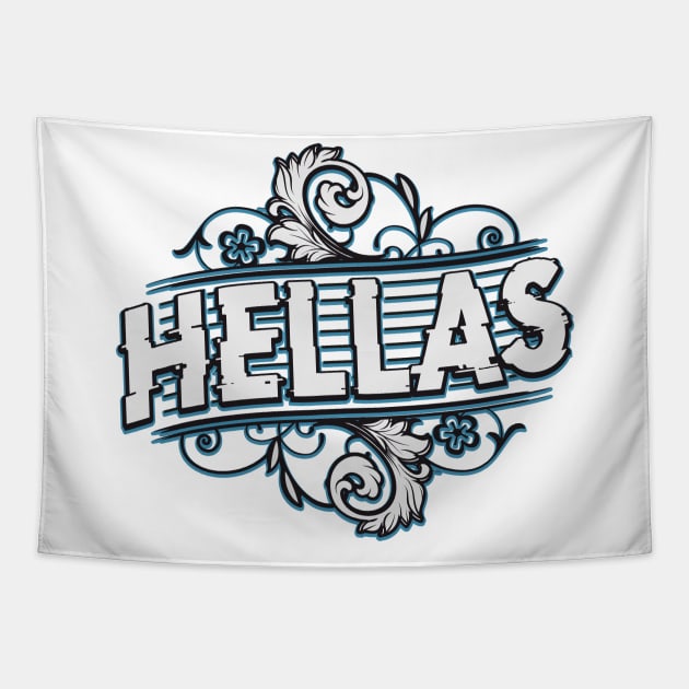 Hellas Greek - Greek Pride Tapestry by BabyYodaSticker