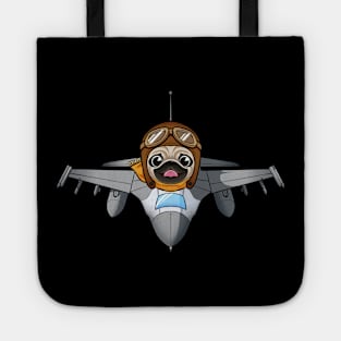 Pug Fighter Squadron: Taking the Skies by Paw Tote