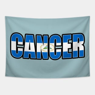 Cancer Nicaraguan Horoscope Heritage DNA Flag Tapestry