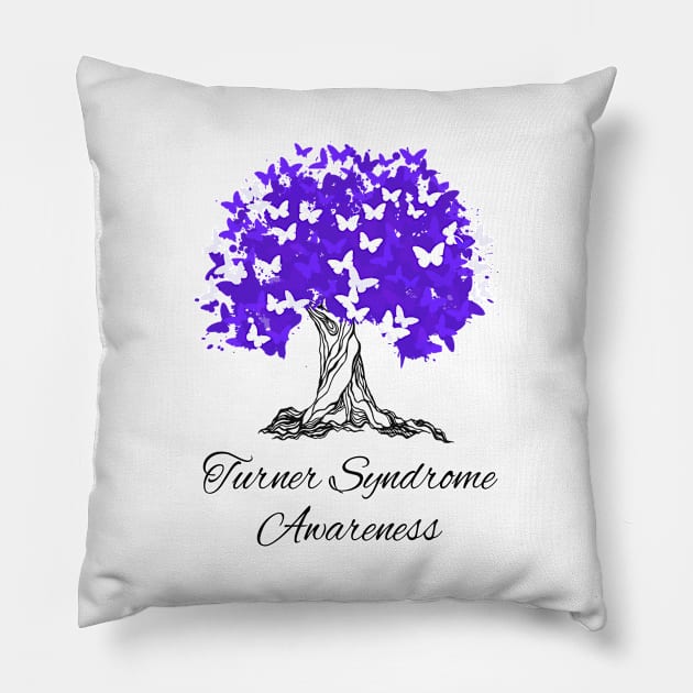 Turner Syndrome Awareness Butterfly Support Pillow by MerchAndrey