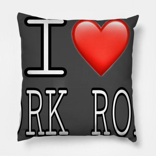 I Love Pork Roll Pillow by Weird.Funny.Odd