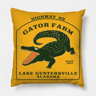 Highway 69 Lake Guntersville Gator Farm Pillow