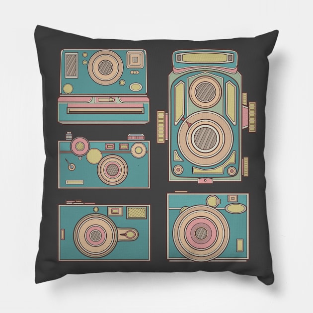 Cool Classic Camera Pillow by milhad