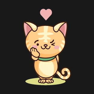 Cute cat love T-Shirt