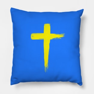 Holy Cross Yellow Pillow