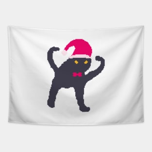 Funny Cat Meme Pixel art Chirstmas Tapestry