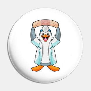 Penguin as Doctor with Plaster Pin