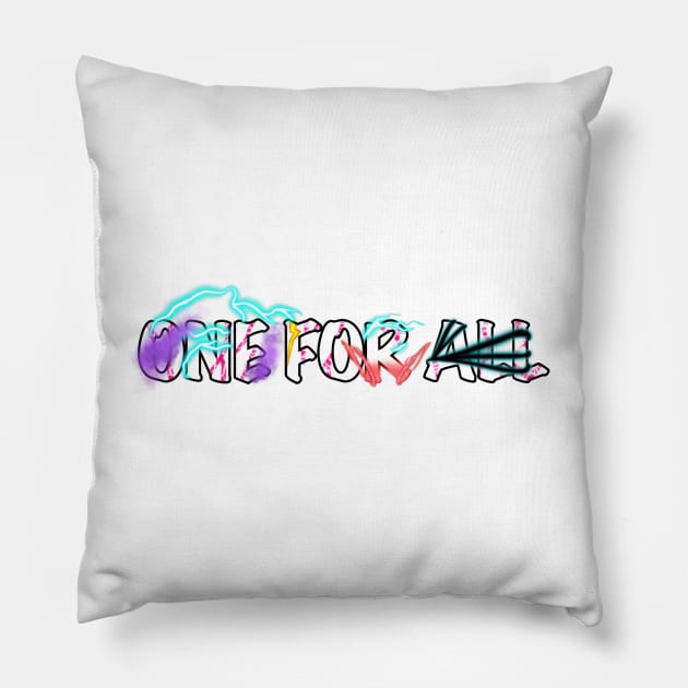 One For All Typography Pillow by Uzzi Watson