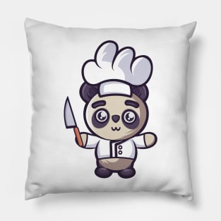 Little Chef Panda Pillow