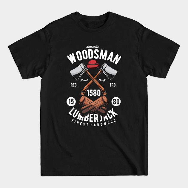 Disover Lumberjack Series: Vintage Woodsman Crossed Hatchets - Lumberjack - T-Shirt