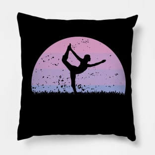 Yoga at Sunset Pillow