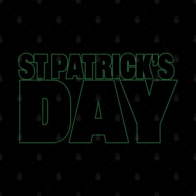 St Patricks Day Green Typography by ellenhenryart