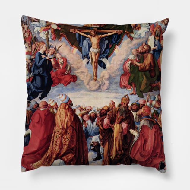 Adoration of the Trinity by Albrecht Durer Pillow by MasterpieceCafe