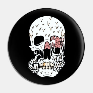 Broken skull Pin