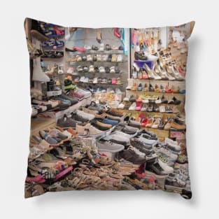 Israel, Tel Aviv. Shoe Store Pillow