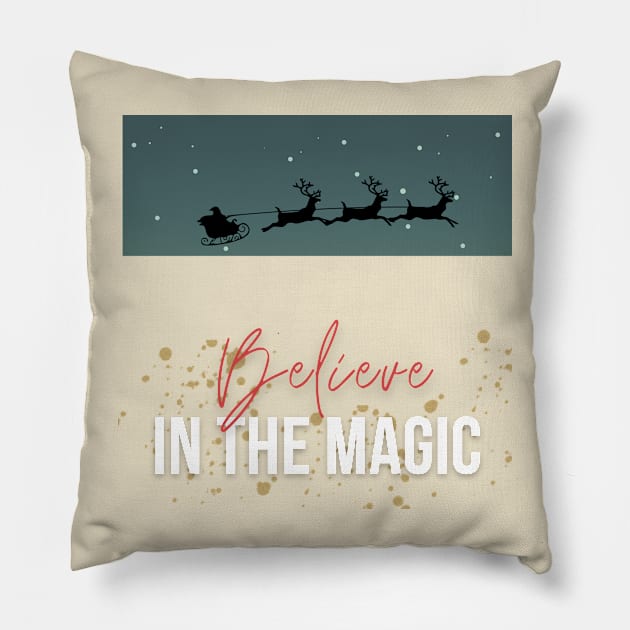 Christmas Magic Pillow by WildenRoseDesign