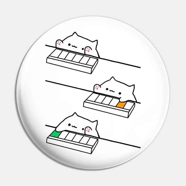 Bongo Cat & Keyboard Pin by bluesentinel87