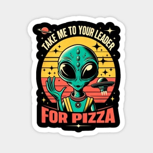 Pizza Alien Magnet