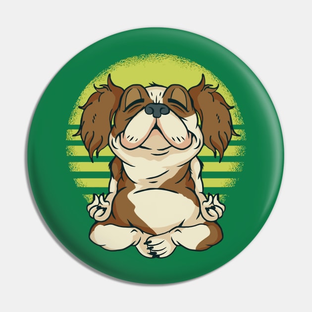 Meditating Dog Pin by DogsandCats