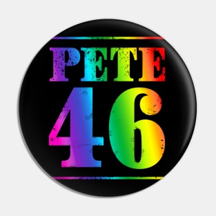 Mayor Pete Buttigieg could just become the 46th President in 2020. Rainbow distressed text version. Pin