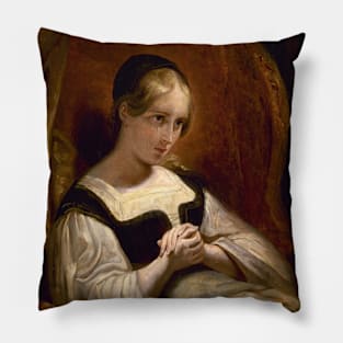 Marguerite au Rouet by Ary Scheffer Pillow