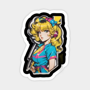 Retro anime girl Magnet