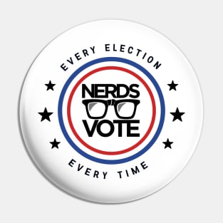 Nerds Vote Circle Pin