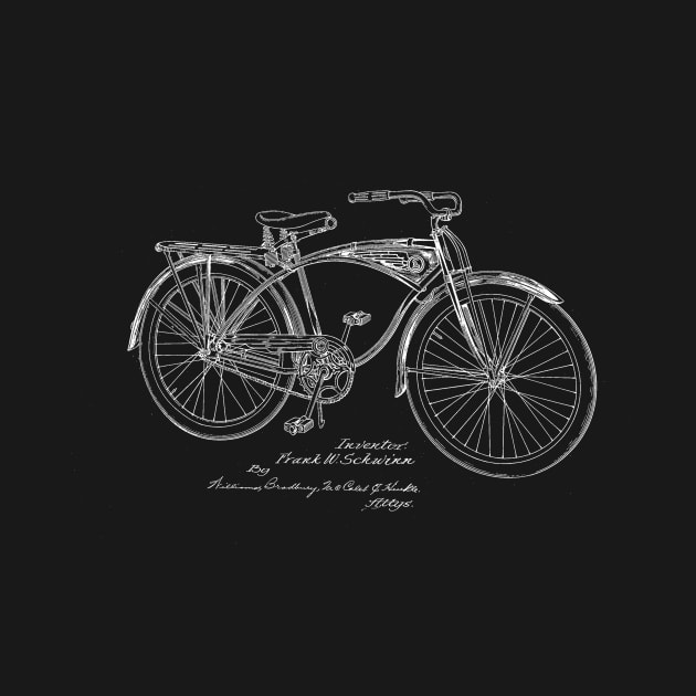 Bicycle Vintage Patent Drawing by TheYoungDesigns