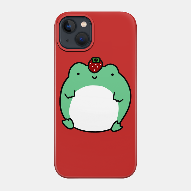 Strawberry Frog - Frog - Phone Case