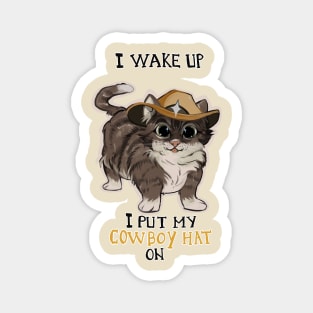 Cowboy cat Magnet