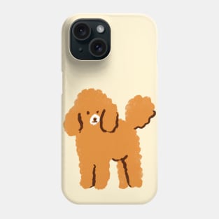 Orange Apricot Minimalistic Poodle Illustration Phone Case