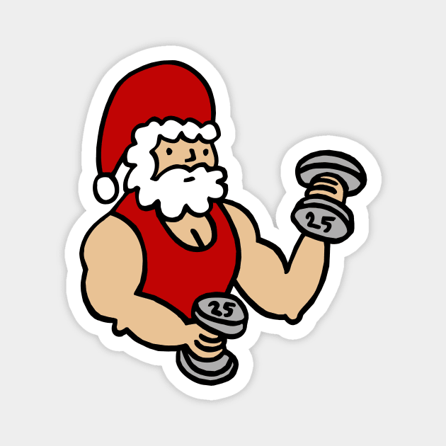 Sporty Santa Magnet by AdrianaStore