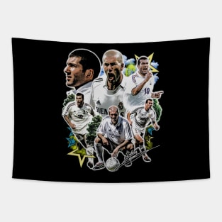 Zinedine Zidane Vintage Tapestry