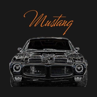 Mustang Classic Car Front & Rear End T-Shirt