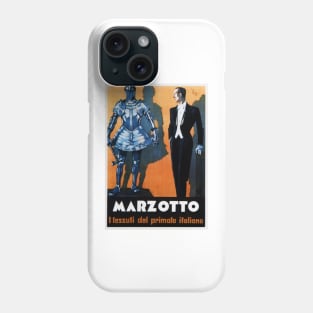 MARZOTTO The Premium Italian Fabric c1933 Vintage Textile and Fashion Advertisement Phone Case