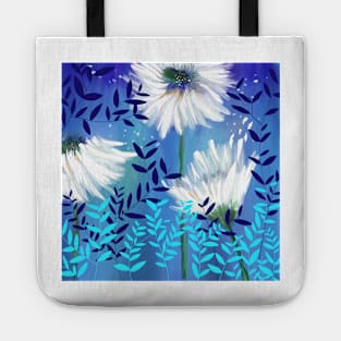 Blue Tranquility Flower Meadow Tote