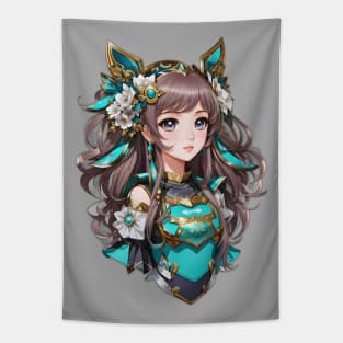 Cetus Reverie: Ethereal Anime Character Art Tapestry