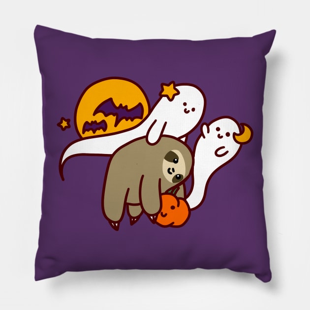 Cute Halloween Sloth Pillow by saradaboru