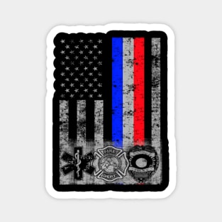 Fire Police Emt Responder Flag Magnet