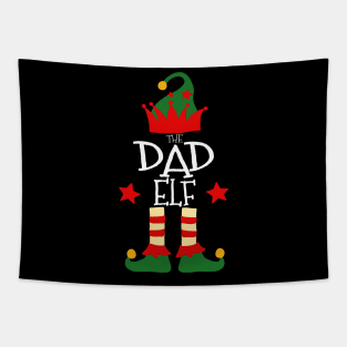 Dad Daddy Papa Fathers Day Elf Matching Family Group Christmas Party Pajamas Tapestry