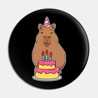 Birthday Capybara Pin