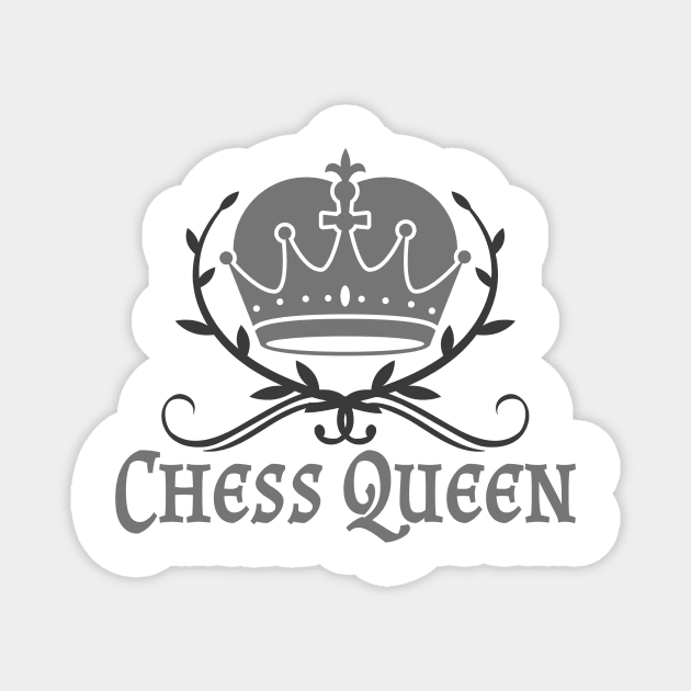 Chess Queen Crown Player Women Lady Magnet by Foxxy Merch