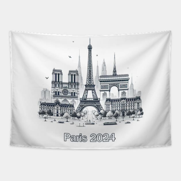 Paris 2024 Tapestry by YuYu