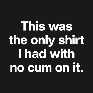 This Was the Only Shirt I Had With No Cum on It T-Shirt