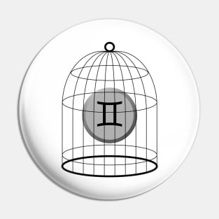 Gemini Stellazzio In a Cage Pin