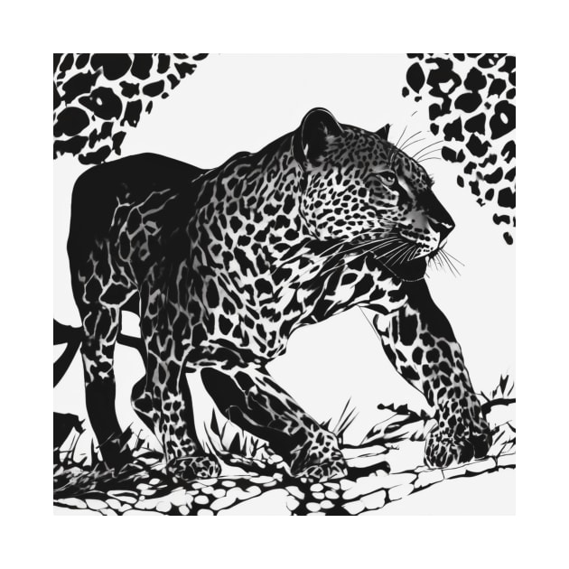 Leopard Shadow Silhouette Anime Style Collection No. 188 by cornelliusy