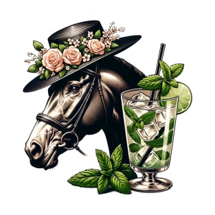 Horse Derby Party Equestrian Mint Julep Funny Horse T-Shirt