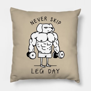 Never Skip Leg Day Dachshund Pillow