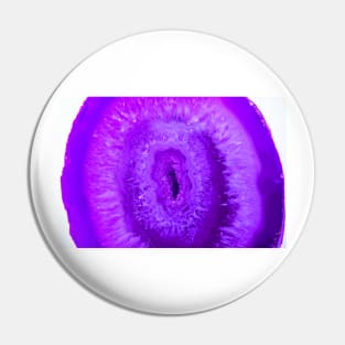 AGATE ULTRA VIOLET PURPLE NATURAL GEMSTONE Pin