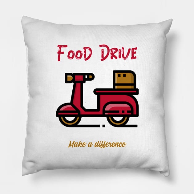 Food Drive - Make a difference Pillow by All About Nerds